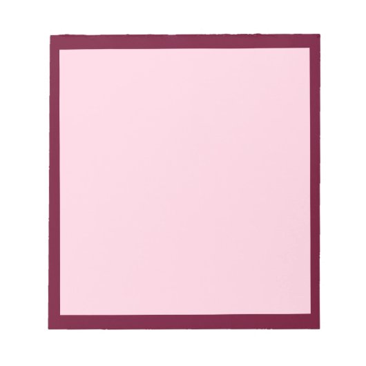 Trendkleur - donker bordeaux / roze Notitieblok (Voorkant)