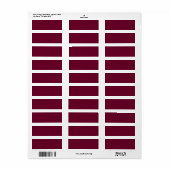 Trendkleur - Donker Bourgogne - Label (Full Sheet)