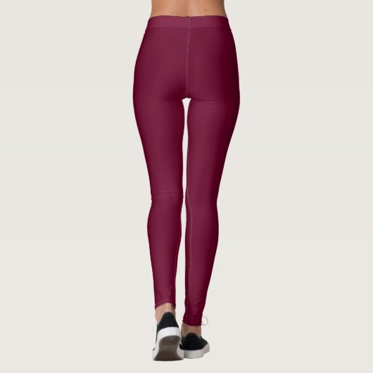 Trendkleur Donker Bourgogne Leggings (Achterkant)