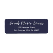 Trendkleur - Donkerblauw Retouradres Labels (Voorkant)