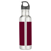 Trendkleur - donkere bordeaux stalen waterfles waterfles  (Achterkant)