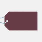 Trendkleur Donkerrode wijn minimalistisch Cadeaulabel (Achterkant Horizontaal)