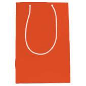 Trendkleur - Flame Red Medium Gift Bag Cadeauzakje (Voorkant)