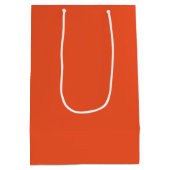 Trendkleur - Flame Red Medium Gift Bag Cadeauzakje (Achterkant)