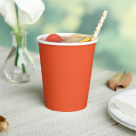 Trendkleur - Flame Red Paper Cups Papieren Bekers