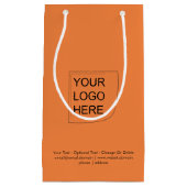 Trendkleur - Fresh Tangerine Klein Logo Cadeautas (Voorkant)