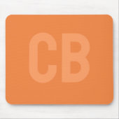 Trendkleur Fresh Tangerine Mousepad Muismat (Voorkant)