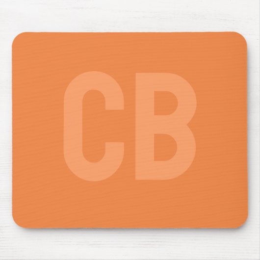 Trendkleur Fresh Tangerine Mousepad Muismat (Voorkant)