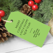 Trendkleur Kiwi Green Minimalist Cadeaulabel