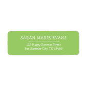 Trendkleur - Kiwi Green Retouradreslabels Etiket (Voorkant)