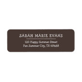 Trendkleur - Koffie Bruin Retouradres Labels (Voorkant)
