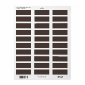 Trendkleur - Koffie Bruin Retouradres Labels (Full Sheet)