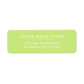Trendkleur - Lente groen retour adreslabels Etiket (Voorkant)
