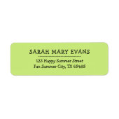 Trendkleur - Lente groen retour adreslabels Etiket (Voorkant)