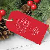 Trendkleur Levendig Rood Minimalistisch Cadeaulabel