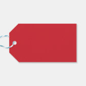 Trendkleur Levendig Rood Minimalistisch Cadeaulabel (Achterkant Horizontaal)