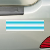 Trendkleur - levendige cyaan gestreepte Bumperstic Bumpersticker (Op auto)