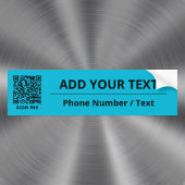 Trendkleur Levendige Cyaan QR-Code Bumpersticker