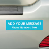 Trendkleur - levendige cyaan tekst Bumpersticker (Op auto)