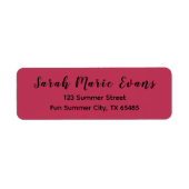Trendkleur - Levendige Magent Return-adreslabels Etiket (Voorkant)