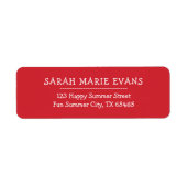 Trendkleur - Levendige rode adreslabels voor retou Etiket (Voorkant)