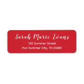 Trendkleur - Levendige rode adreslabels voor retou Etiket (Voorkant)