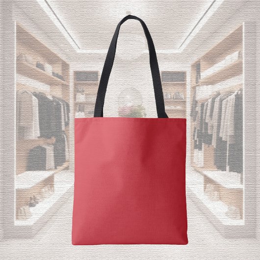 Trendkleur - Levendige rode Canvas tas