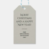 Trendkleur Licht Zilver Grijs Minimalist Cadeaulabel (Voorkant)