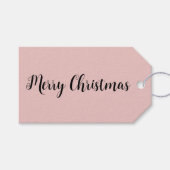 Trendkleur Lichtroze Minimalist Cadeaulabel (Voorkant (Horizontaal))