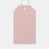 Trendkleur - Lichtroze sneeuwvlok cadeau Labels Cadeaulabel (Achterkant)