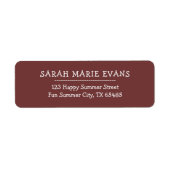 Trendkleur - Mahonie Bruin Retouradres Labels (Voorkant)