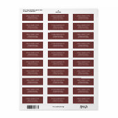Trendkleur - Mahonie Bruin Retouradres Labels (Full Sheet)