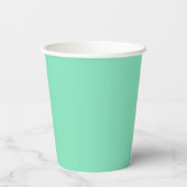 Trendkleur - Minty Green Paper Cups Papieren Bekers (Achterkant)
