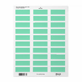 Trendkleur - Minty Green Return-adreslabels Etiket (Full Sheet)