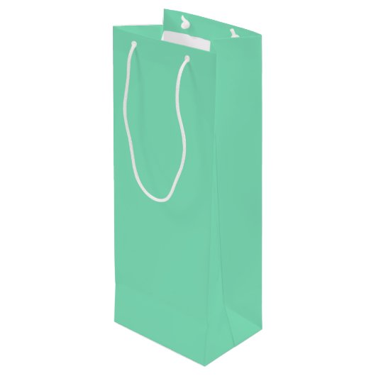 Trendkleur - Minty Green Wine Gift Bag Wijn Cadeautas (Achterkant Gekanteld)