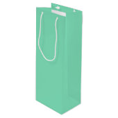 Trendkleur - Minty Green Wine Gift Bag Wijn Cadeautas (Voorkant Gekanteld)
