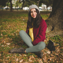 Trendkleur Muted Greenish Grey Leggings