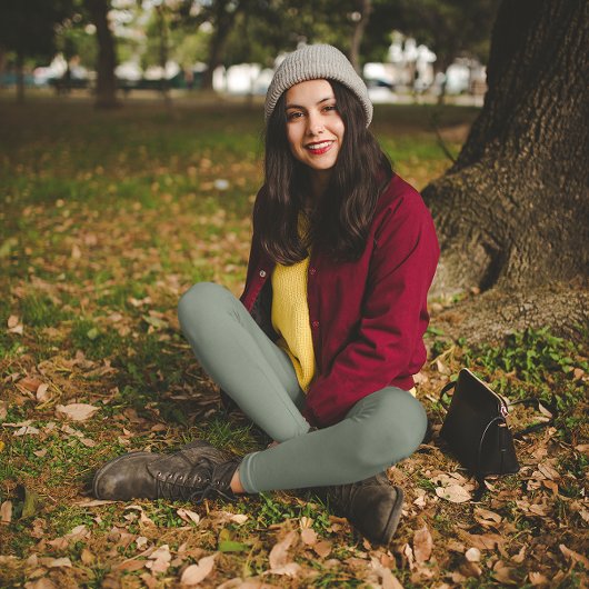 Trendkleur Muted Greenish Grey Leggings