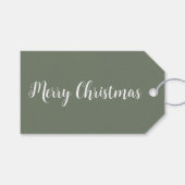 Trendkleur Muted Greenish Grey Minimalist Cadeaulabel (Voorkant (Horizontaal))