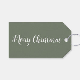 Trendkleur Muted Greenish Grey Minimalist Cadeaulabel