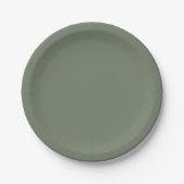 Trendkleur Muted Greenish Grey Papieren Bordje (Voorkant)
