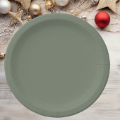 Trendkleur Muted Greenish Grey Papieren Bordje