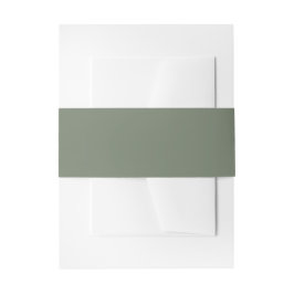 Trendkleur Muted Greenish Grey Uitnodigingen Wikkel