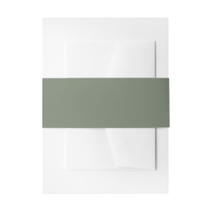 Trendkleur Muted Greenish Grey Uitnodigingen Wikkel