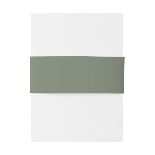 Trendkleur Muted Greenish Grey Uitnodigingen Wikkel (Achterkant Voorbeeld)