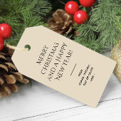 Trendkleur Natuurlijke Beige Minimalist Cadeaulabel