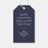 Trendkleur Navy Blue Minimalist Cadeaulabel (Voorkant)