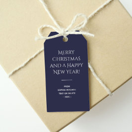 Trendkleur Navy Blue Minimalist Cadeaulabel