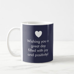 Trendkleur Navy Blue - Naam / Positivity Mok