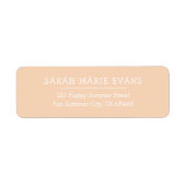 Trendkleur - Peach Blush Return-adreslabels Etiket (Voorkant)